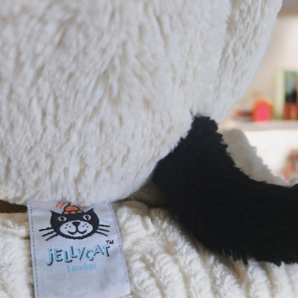Jellycat Cream and Black Plush Dog Toy - Picture 5 of 7